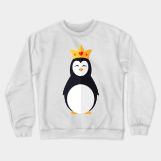 jolly penguin wearing a crown Crewneck Sweatshirt